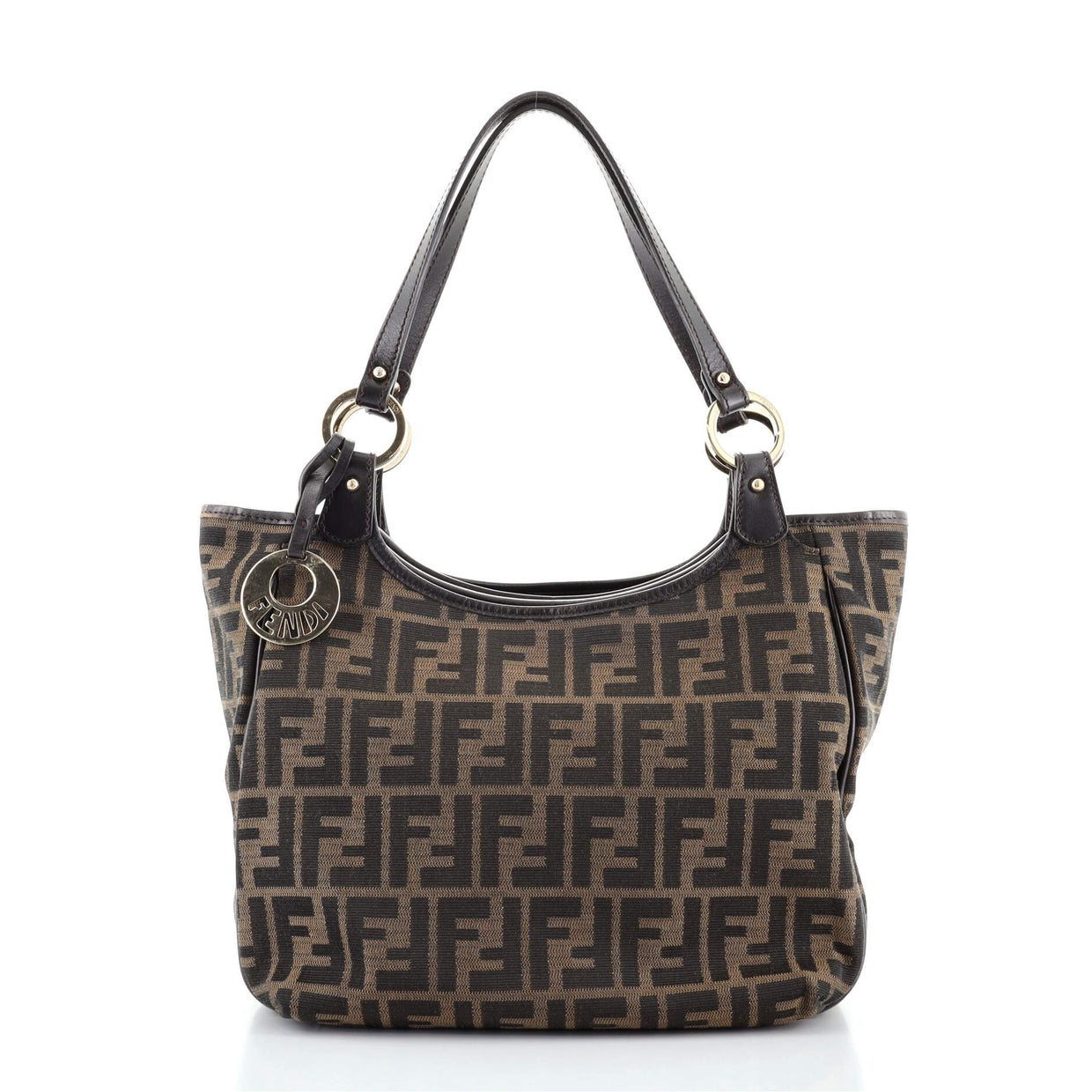 Fendi Chef Tote Zucca Canvas Small Brown 883148