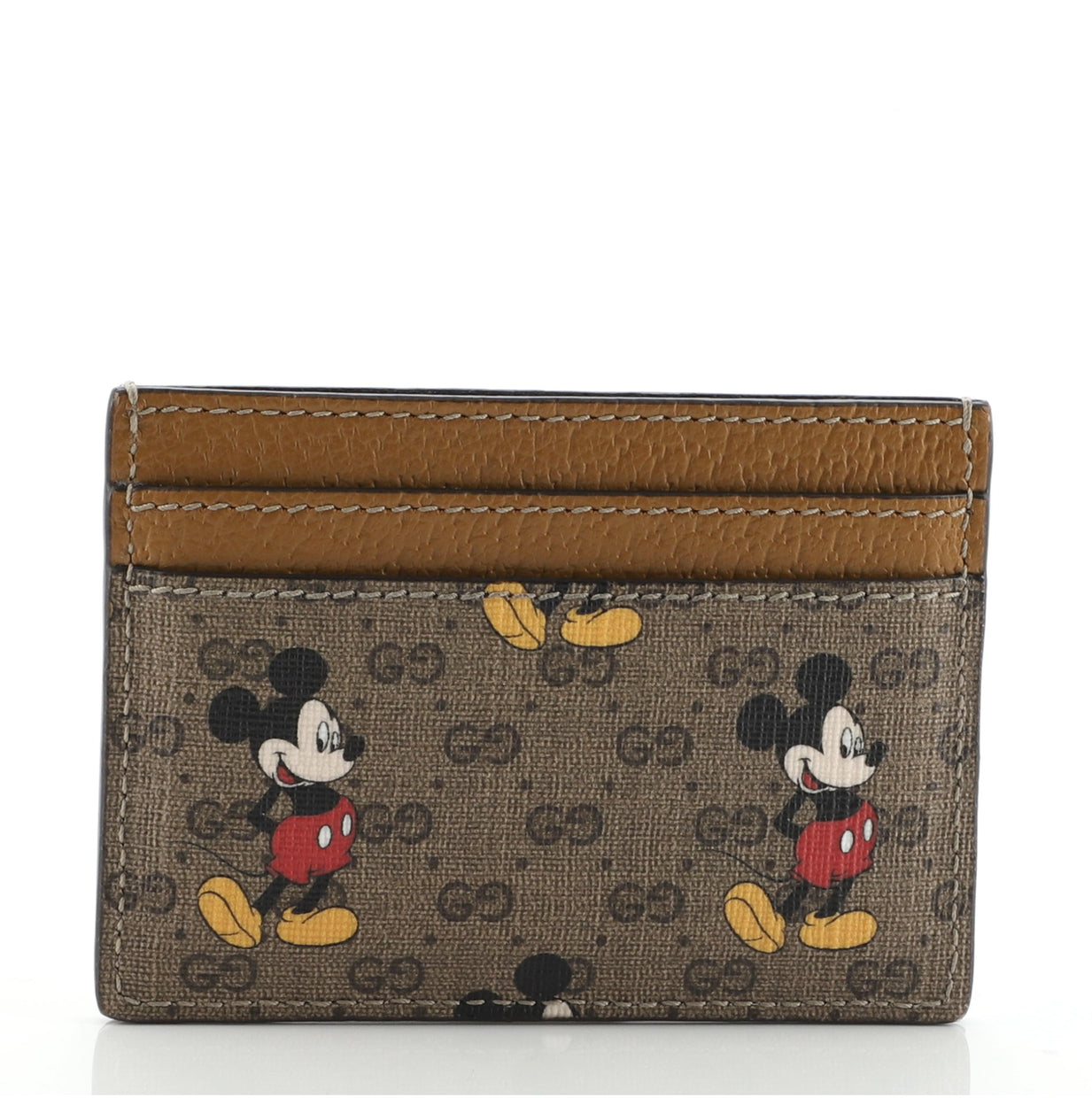 Gucci Disney Mickey Mouse Card Holder Printed Mini GG Coated Canvas ...