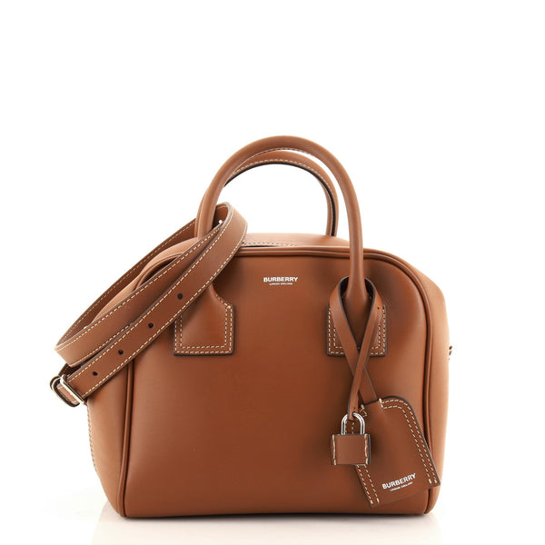 Burberry Cube Bag Leather Small Brown 893981