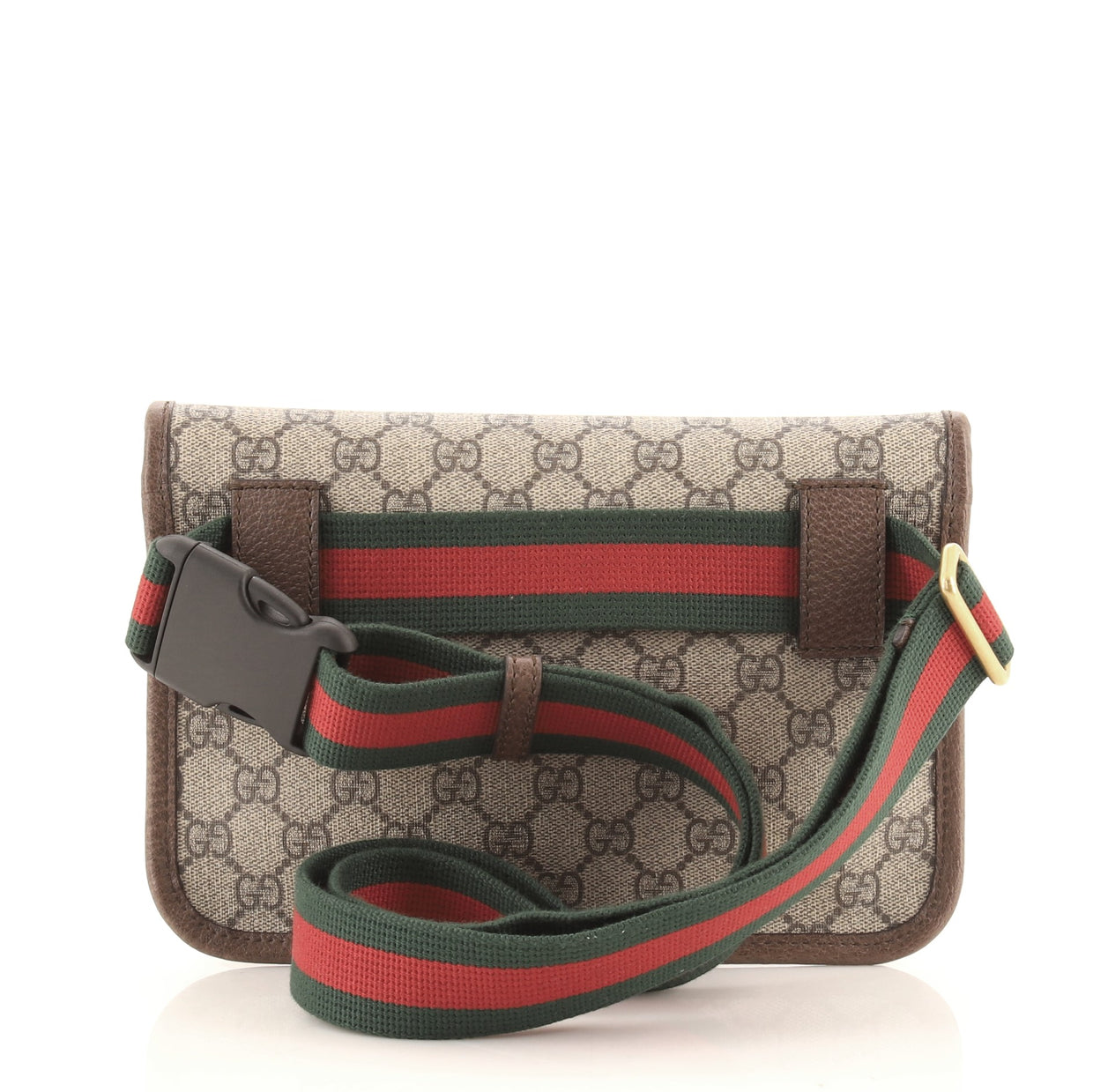 Gucci Neo Vintage Flap Belt Bag GG Coated Canvas Brown 896072