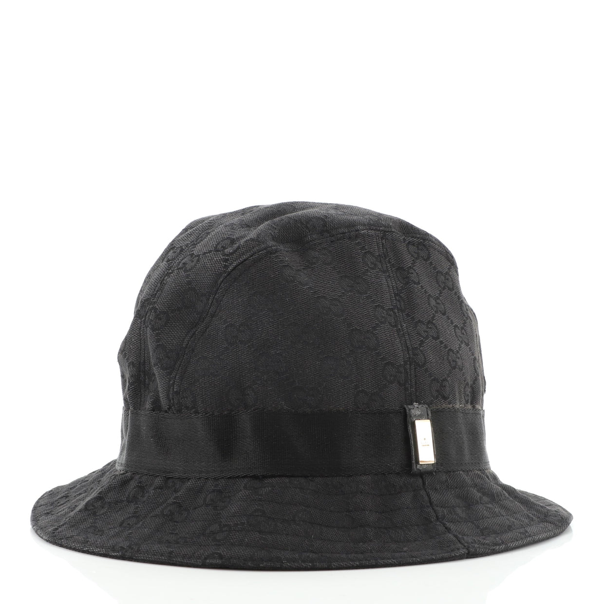 Gucci Vintage Bucket Hat GG Canvas Black 897831