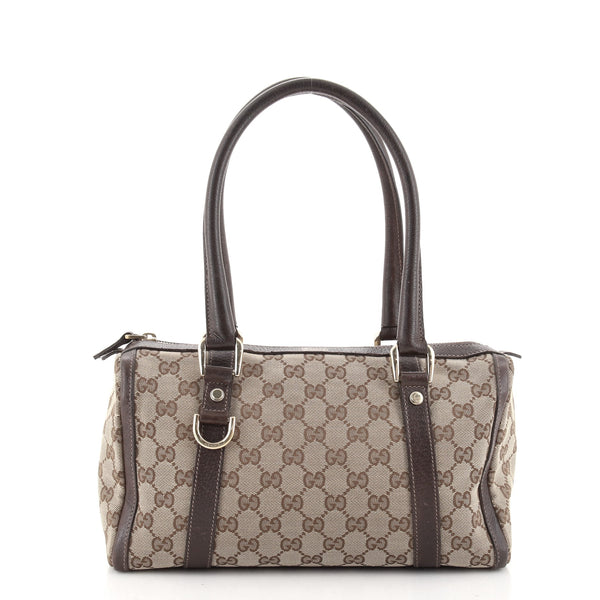 Gucci Beige/Brown GG Canvas and Leather Medium Abbey Shoulder Bag at  1stDibs