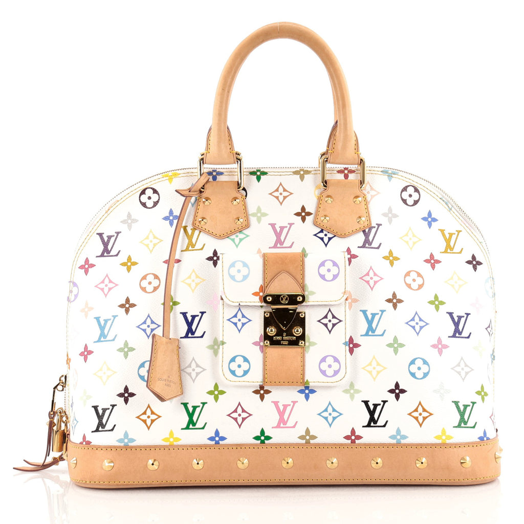 Buy Louis Vuitton Alma Handbag Monogram Multicolor GM White 940601 – Trendlee