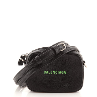 Balenciaga BALENCIAGA Cash Mini Pouch Shoulder Bag Leather Black 64053   Resold