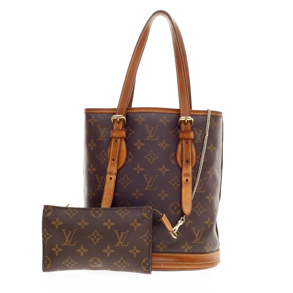 Buy Louis Vuitton Petit Bucket Bag Monogram Canvas Brown 100901 – Trendlee