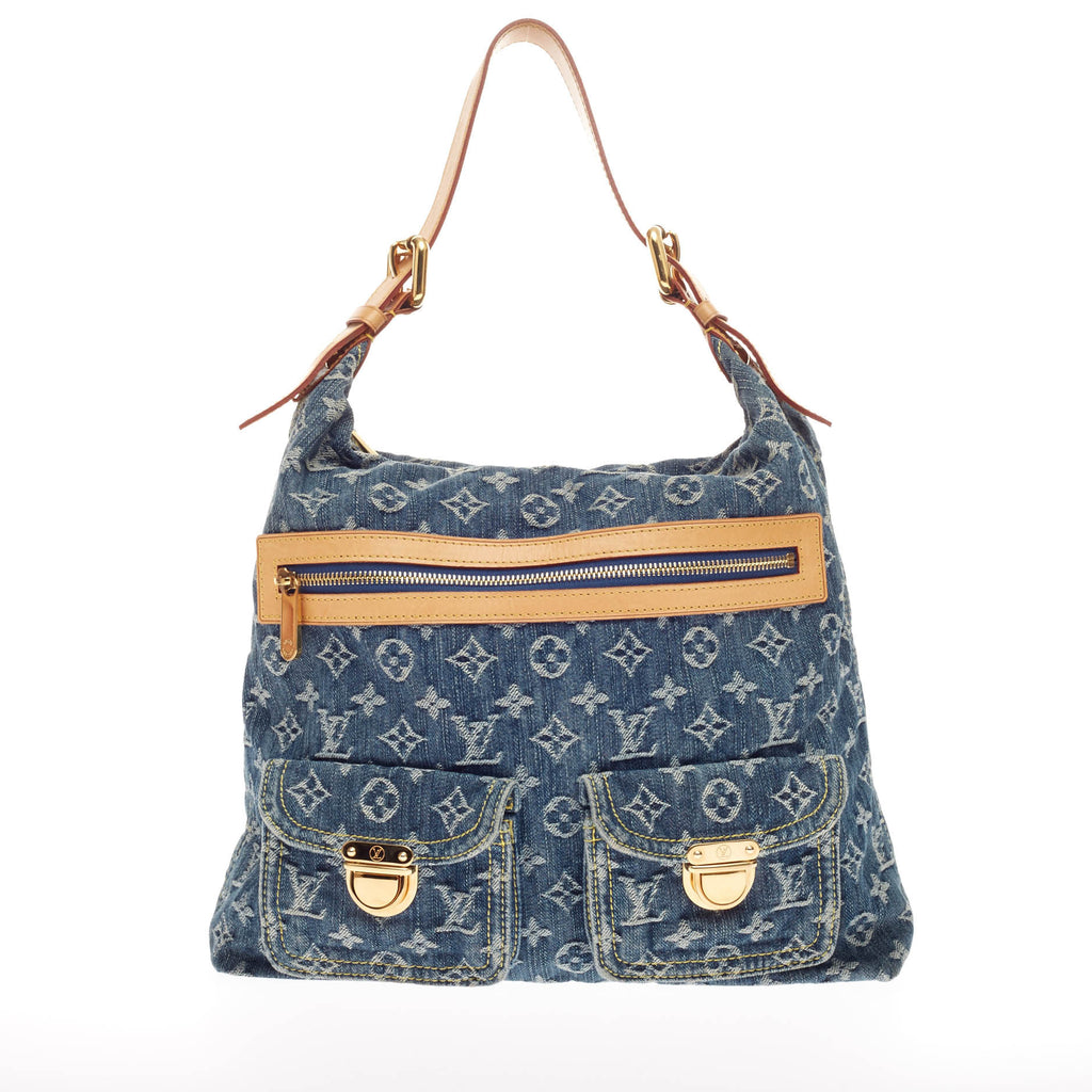 Buy Louis Vuitton Baggy Handbag Denim GM Blue 200001 – Trendlee