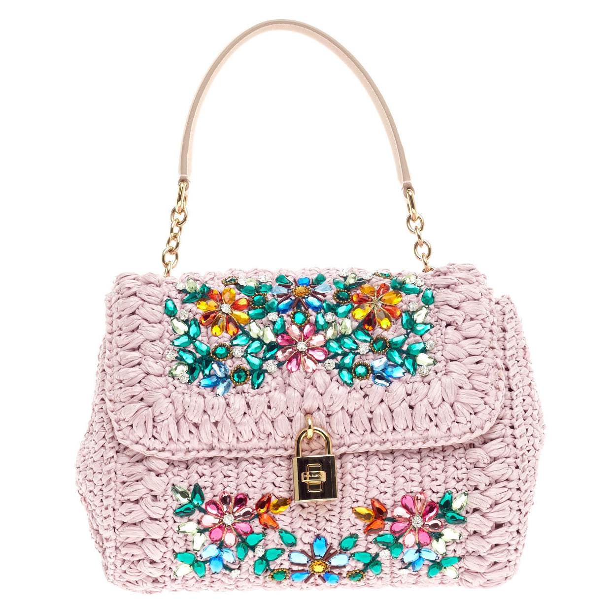 Buy Dolce & Gabbana Miss Bonita Satchel Embellished Woven 384202