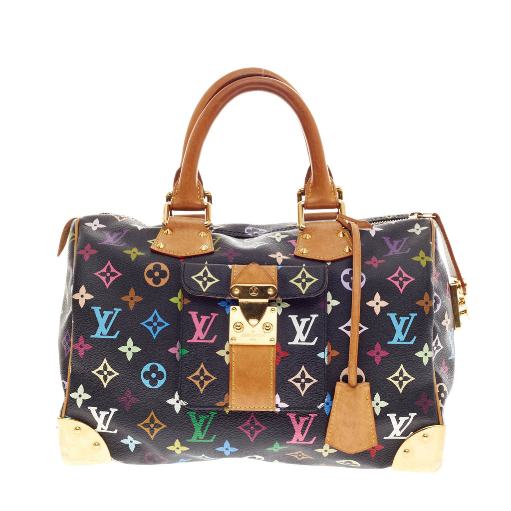 Buy Louis Vuitton Speedy Handbag Monogram Multicolor 30 Black 84207 – Trendlee