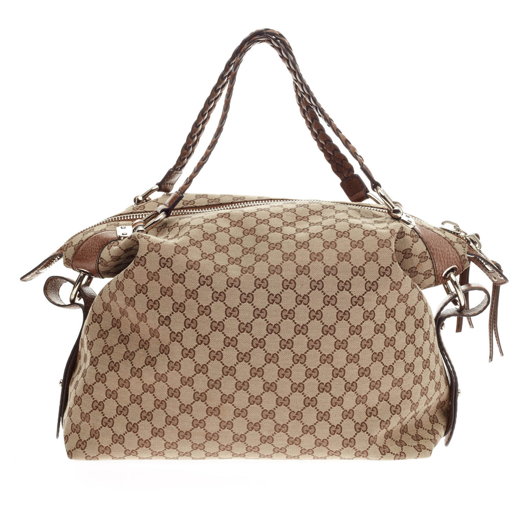 Buy Gucci Bamboo Bar Shoulder Bag GG Canvas Large Brown 242202 – Trendlee