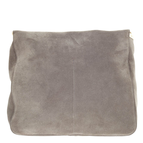 Buy Celine Gourmette Shoulder Bag Suede Large Gray 351501