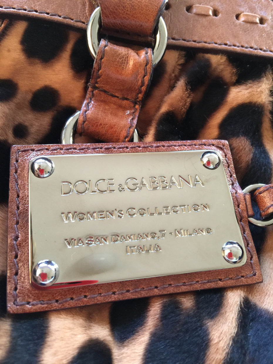 Buy Dolce & Gabbana Miss Romantique Handle Bag Ponyhair Brown 128701