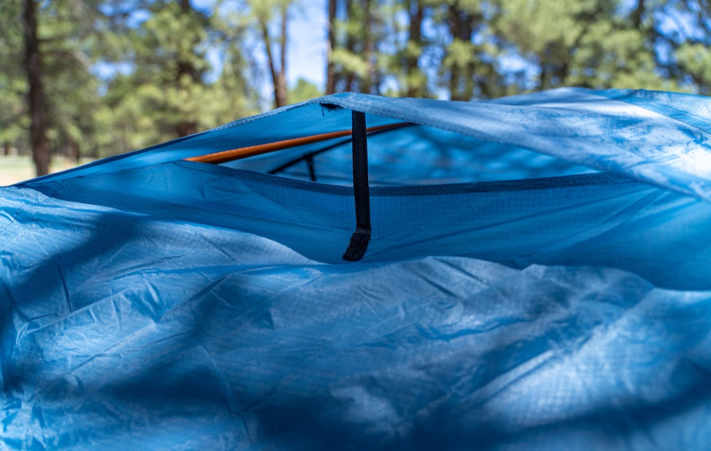 Ventilation system on 3-person tent