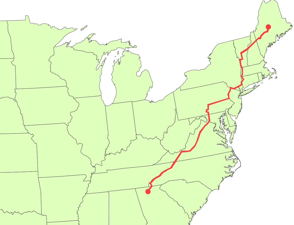 Appalachian Trail Map