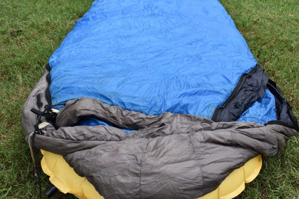 blue sleeping bag