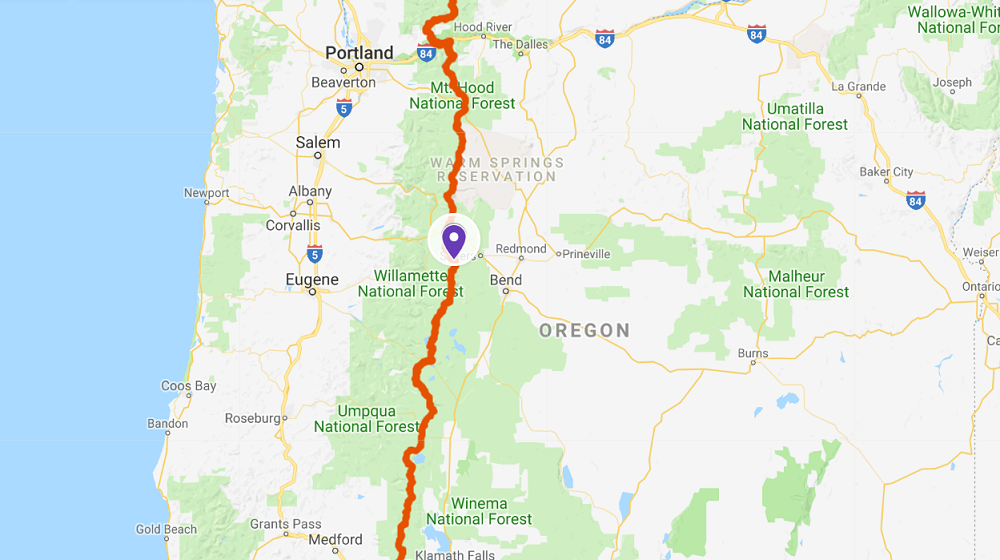 Lava Fields of McKenzie Pass, Oregon - Pacific Crest Trail Map Hikes