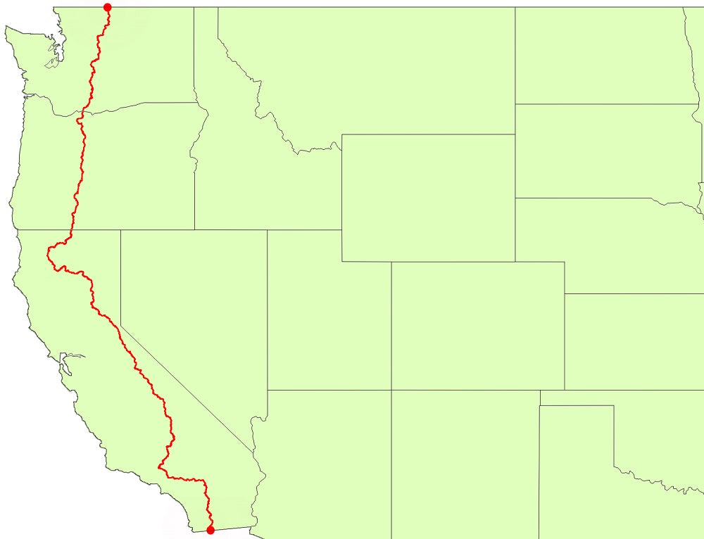 Pacific Crest Trail Map