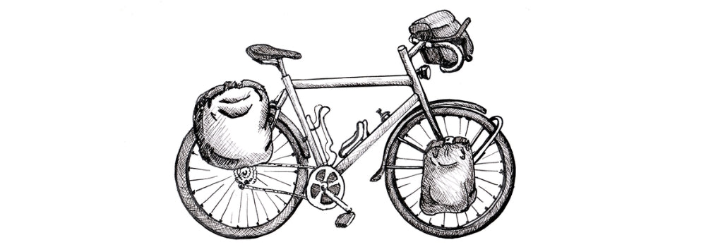 bicycle touring bike drawing