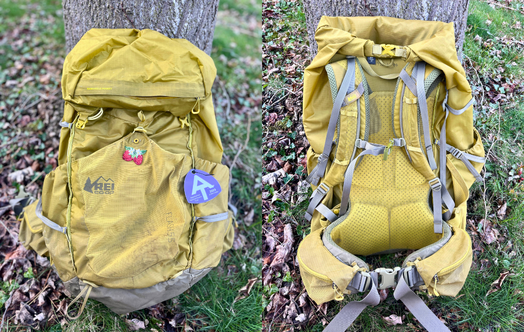 front and back rei flash 55 backpack