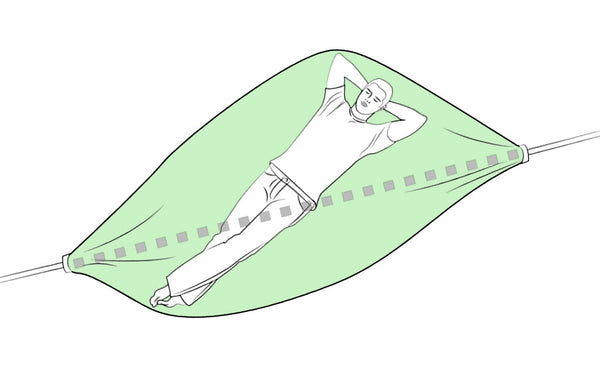 hammock camping sleeping position