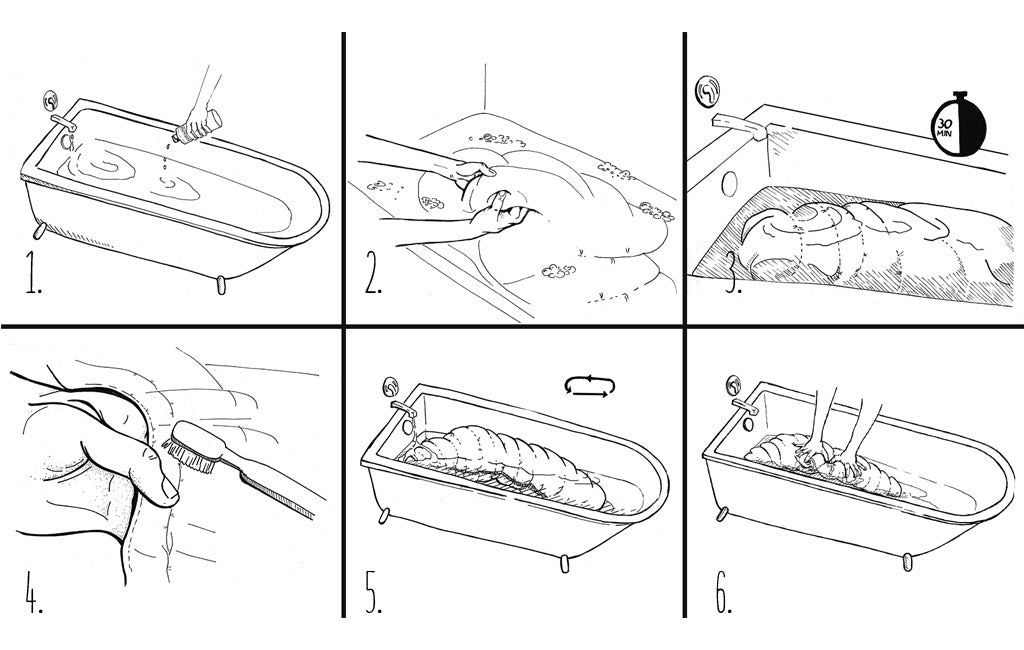how to hand wash a sleeping bag