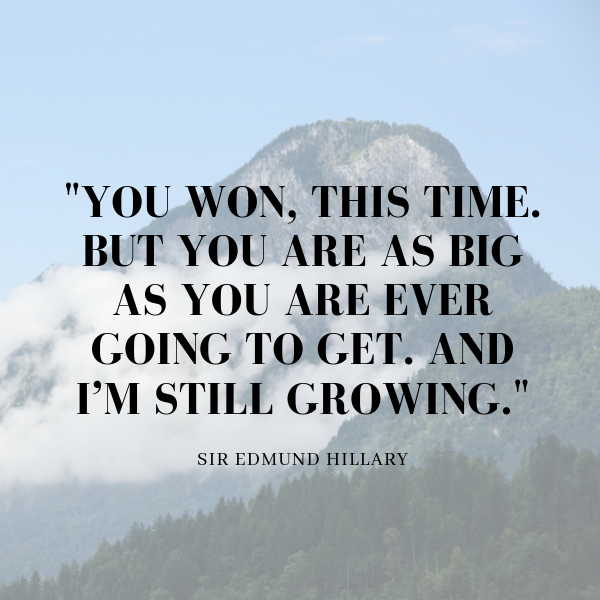 hiking quote by edmund hillary