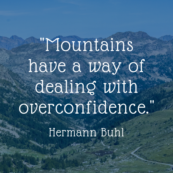 hiking quote by hermann buhl
