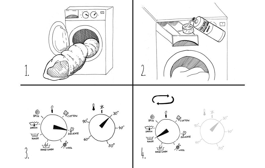 how to wash a sleeping bag machine