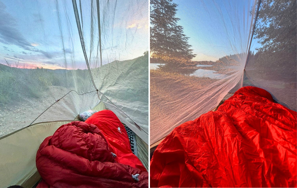 montbell seamless down hugger inside tent