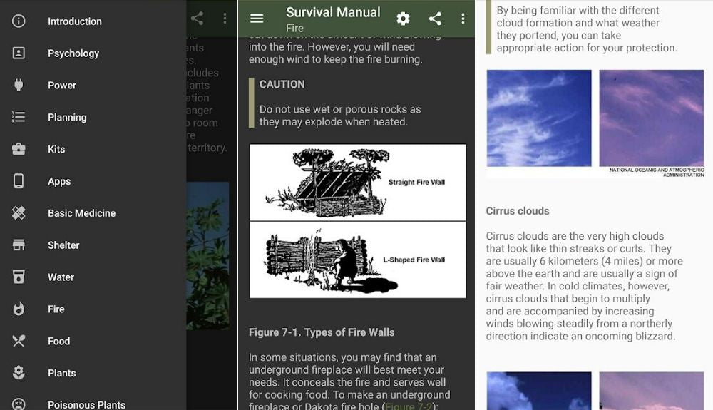 hiking app offline survival manual