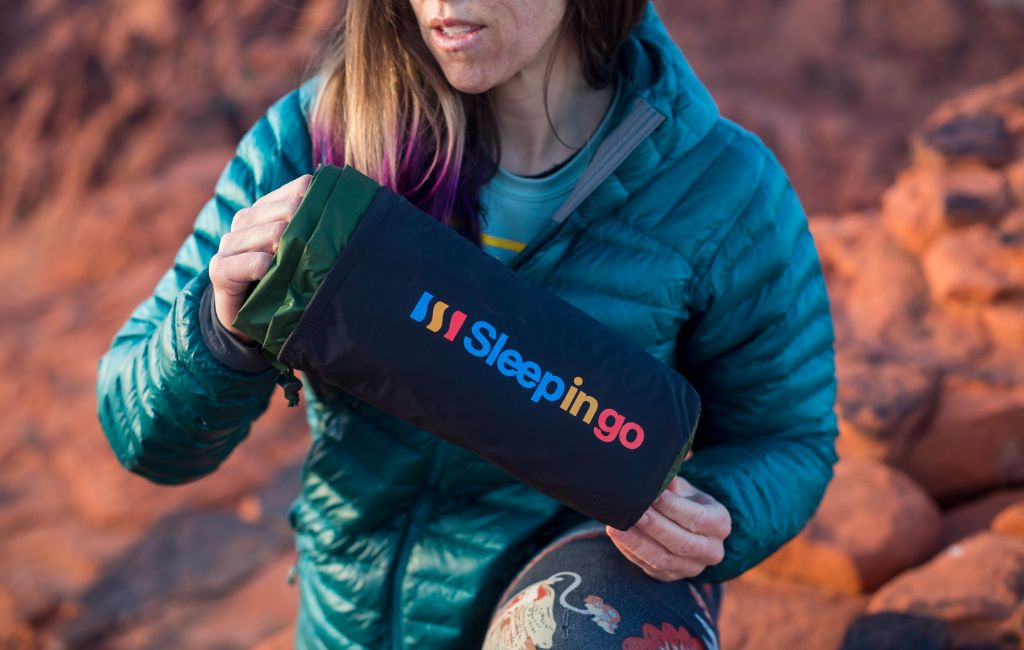 packed sleepingo sleeping pad