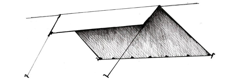 the lean-to ultralight tarp shelter configurations