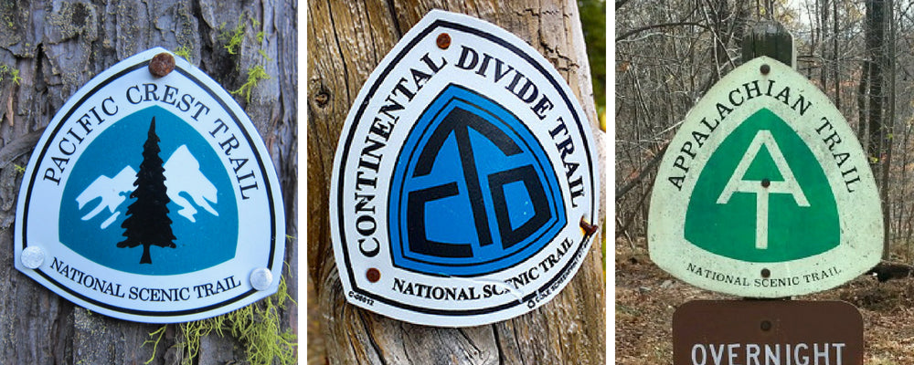 triple crown trail of hiking markers symbols