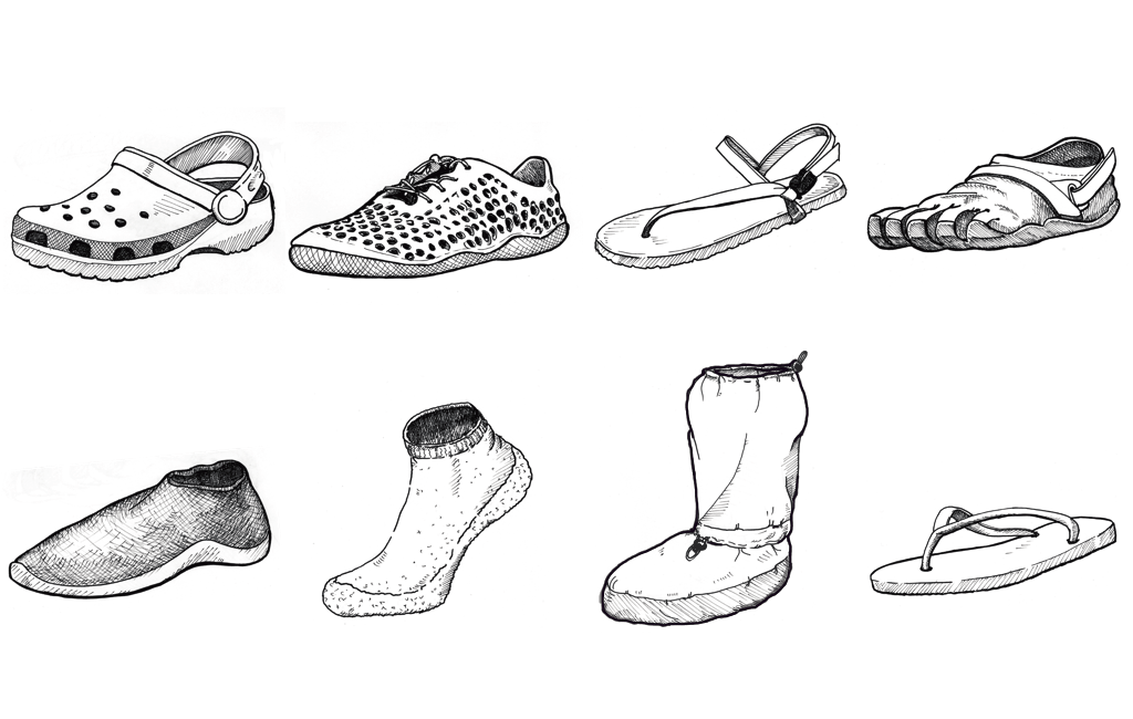 illustration-types-of-camp-shoes
