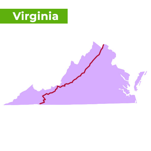 appalachian trail map virginia