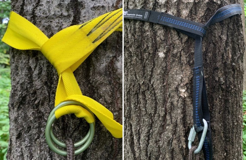 webbing vs. daisy chain straps for hammock camping 