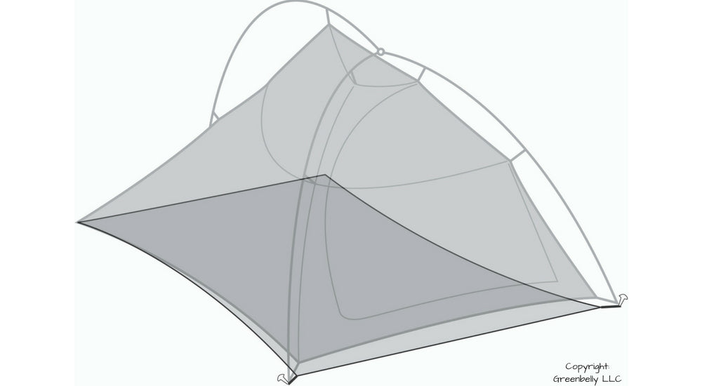 illustration showing a tent footprint