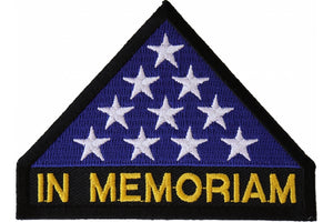 Flag Patches In Memoriam Floded Flag Patch