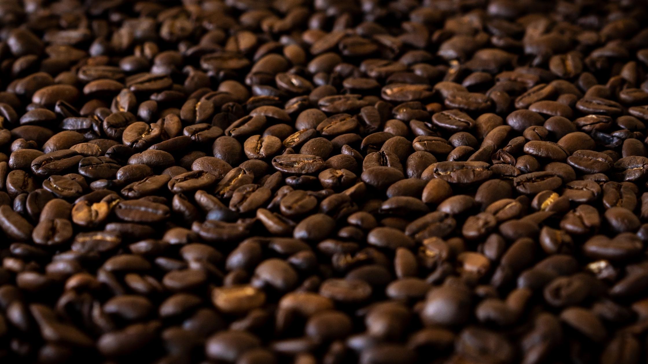 Medium-dark roast coffee beans