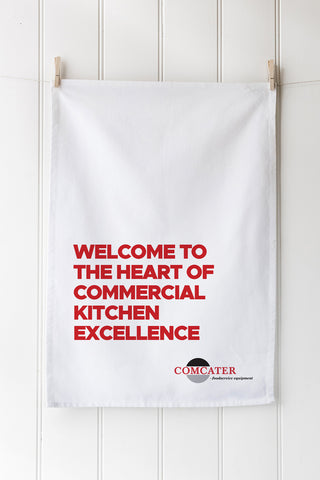 Custom printed tea towel merchandise | Design your own products Australia