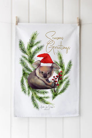 Custom printed tea towels for christmas | No minimum order