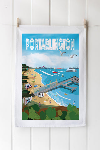 Custom printed tea towels for artists and tourism centre 