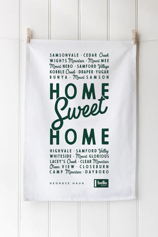 Screen printed custom tea towels Australia | Design your own business merchandise