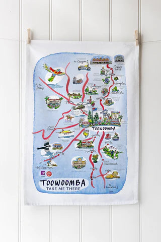 Digital printed custom tea towels for tourism centres Australia | No minimum order