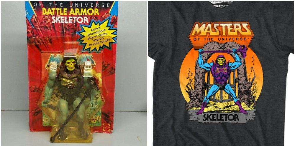 Masters of the Universe & Battle Armor Skeletor Action Figure and Shirt