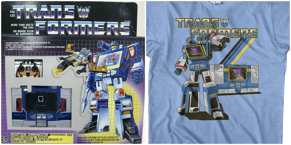 Image of Transformers Soundwave Action Figure and Shirt