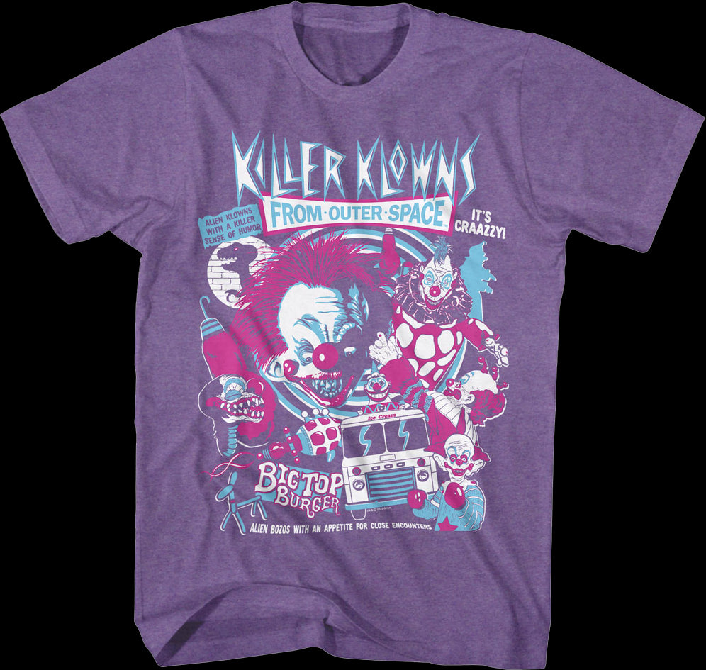 Crazy Collage Killer Klowns From Outer Space T-Shirt