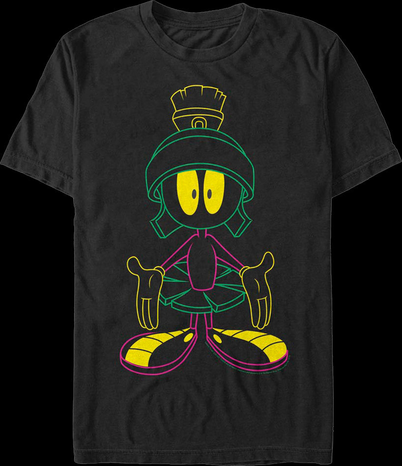 Neon Marvin The Martian Looney Tunes T-Shirt