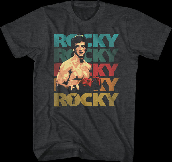 Rocky Logos T-Shirt: 80s Movies: Mens Rocky Shirts