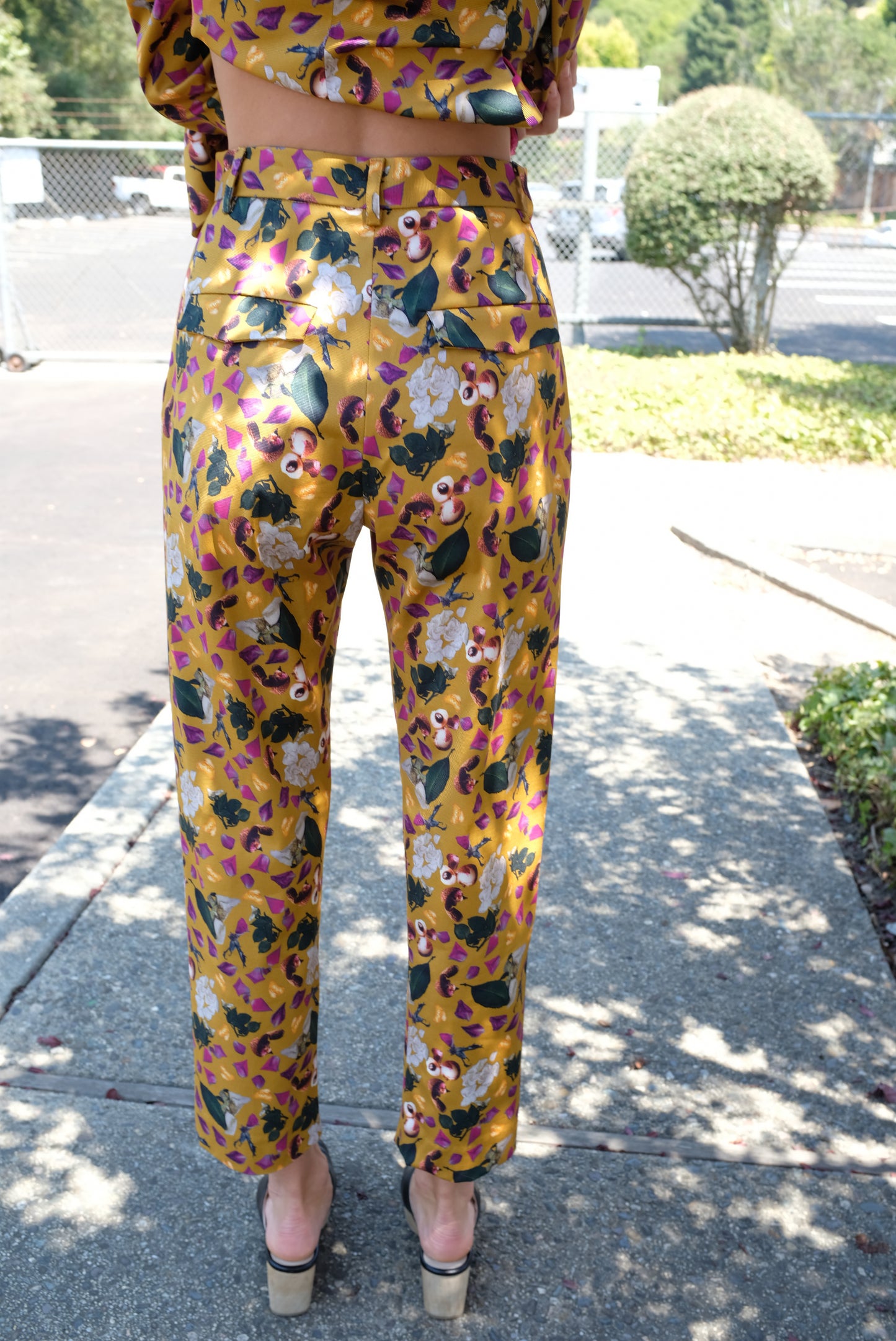 Christine Alcalay Pleated Trousers Saffron Lychee – Beklina