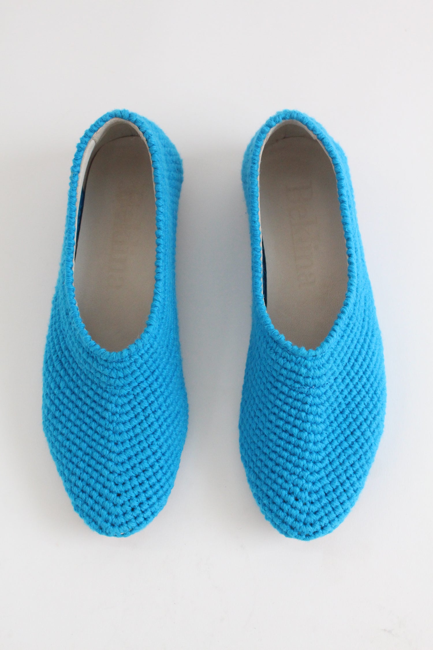 Beklina Crochet Ballet Flats Greek Blue